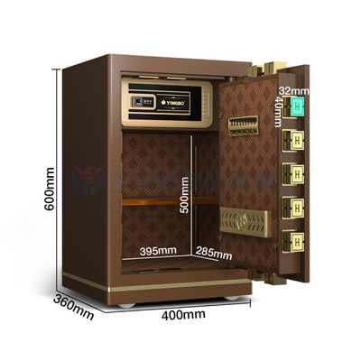 Dual Alarm Office Small Safe Deposit Box OEM H600mm Smart Fingerprint Lock