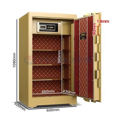H1080mm Bank Grade Commercial Safe Box Biometric Fingerprint Lock