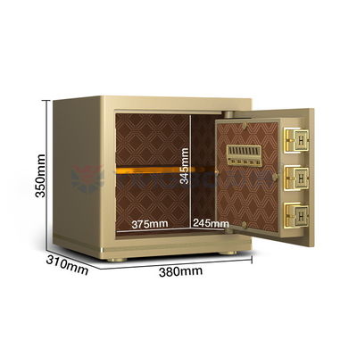 Office Fingerprint Lock Safe Box Solid Steel OEM Color H350mm