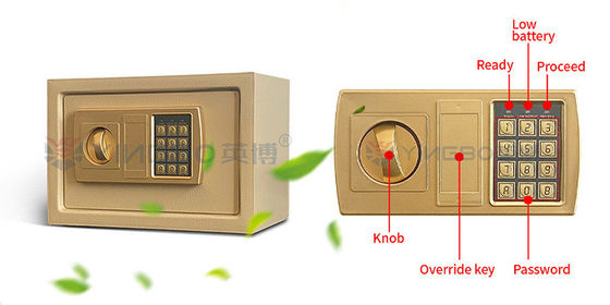 Colod Rolled Steel Digital Safety Box With Keys Thick Steel Body Personal Safe For Home Hotel Apartment