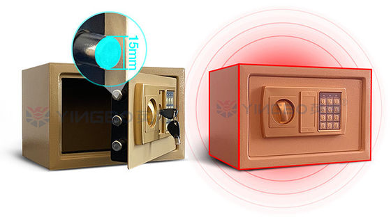 Gold 3 Bolts 2keys Electronic Digital Steel Security Safe 8.5L 310x200x200mm