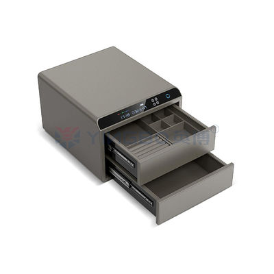 Fingerprint Recognition Steel Luxury Secure Jewelry Box Auto Open Jewelry Security Box
