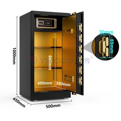 Solid Steel Dual Alarm Intelligent Home Safe Box 68kg YB/RS-100