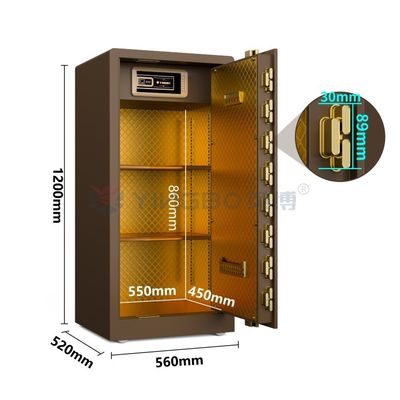 Biometric Fingerprint Lock Safe Box For Home Security YB/RS-120 Coffee safety safe box