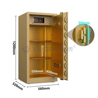95kg Solid Steel Smart Safe Box For Home Security YB/RS-120 Gold