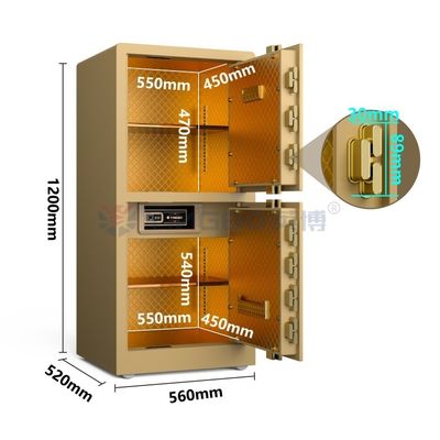 Digital Fingerprint Lock Large Safe Box For Security Gold High End Home Safes