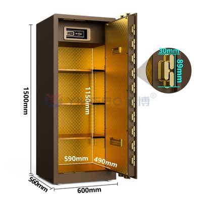 Dual Alarm Large Solid Steel High End Home Safes 120kg For Security YB/RS-150