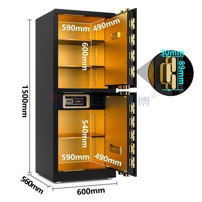 Biometric Fingerprint Lock Luxury Home Safes Anti Theft 120kg YB/RS-150D
