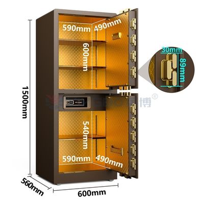 Solid Steel Double Door Home Safe Box For Security H1500mm YB/RS-150D