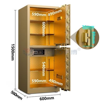 Dual Alarm Solid Steel Large Luxury Smart Home Safe Box YB/RS-150D