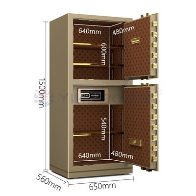 YINGBO Solid Steel Dual Alarm Luxury Office Safe Box Fingerprint Lock YB/N7-150D