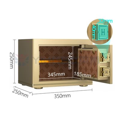 Dual Alarm Electronic Lock Office Safe Box Anti-Theft H250mm