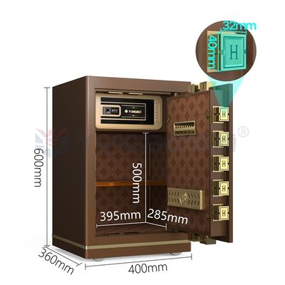 Dual Alarm Solid Steel Office Safe Box electronic lock For Security H600mm