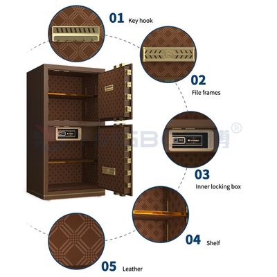 Double Door Electronic Lock Office Safe Box Dual Alarm YB/N7-120D