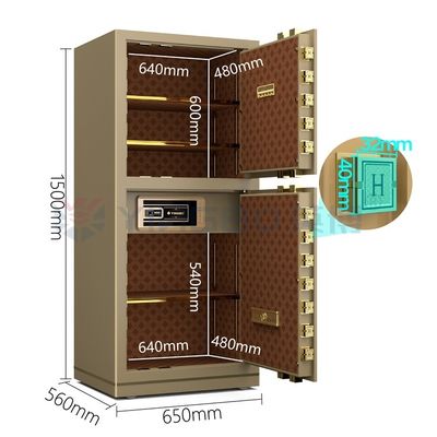 Solid Steel Dual Alarm Luxury Office Safe Box Electronic Lock YB/N7-150D