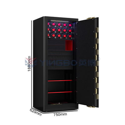 7 Open ways Jewelry Watch Winder Safe Solid Steel Fingerprint Lock