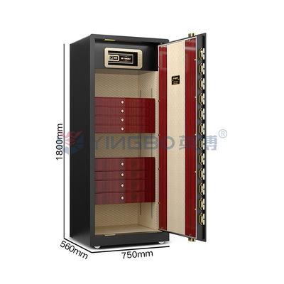 Smart Dual Alarm Solid Steel Jewelry Safe With Drawers / Jewelry Safe For Home