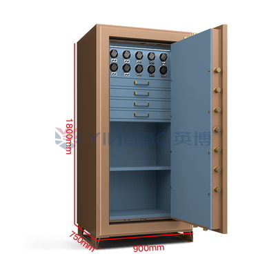 Luxury Jewely Watch Winder Safe Fingerprint Lock With Fireproof