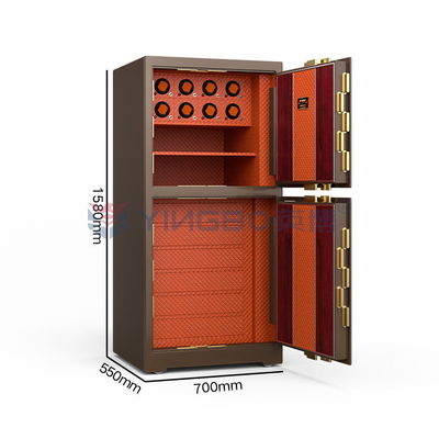 Biometric Fingerprint Lock Large Jewelry Safe 7 Open Ways Luxury Watch Winder Safe