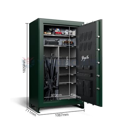 UL 36 Guns 6 Pistols Gun Safe Cabinets With 75Mins Fireproof Rating