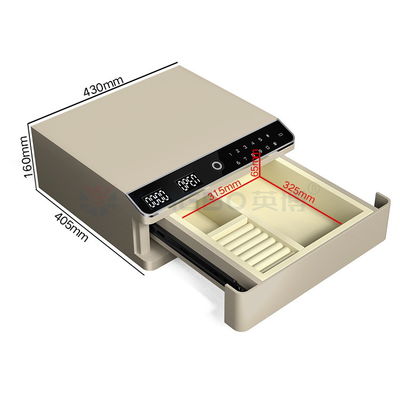 22kg Biometric Fingerprint Lock Single Layer Jewelry Safe Box With Auto Open