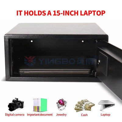 Black Steel Security Hotel Safe Box With Digital Keypad OEM Weight