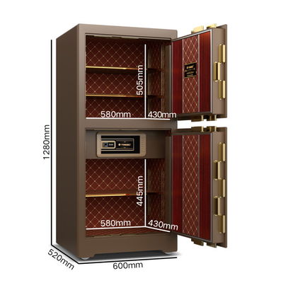 Solid Steel Fingerprint Commercial Safe Box Bank Grade Biometric H1280mm
