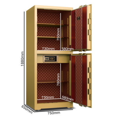 Smart Bank Biometric Commercial Safe Box Fingerprint Lock H1880mm With 7 Open Ways