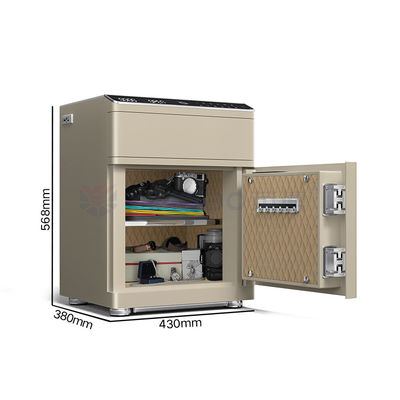ISO9001 ISO14001 Solid Steel Double Alarm Smart Safe Box With Fingerprint Auto Open