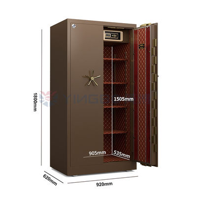 Double Alarm Solid Movable Steel Safe Deposit Box Door H1800mm For Security