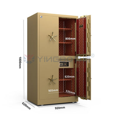 Fingerprint Lock Heavy Vault Safe Box Door For Security Four Doors