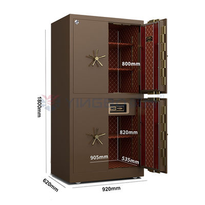 Dual Alarm Heavy Vault Safe Deposit Box Door Biometric Fingerprint Lock Can Movable