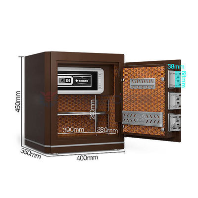 residential Height 450mm Fire Proof Safe Box For Home With Smart Fingerprint Lock
