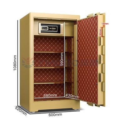 YB/ZY-100 Zinc Alloy Handle Commercial Safe Box Fingerprint Lock With 4 Open Ways