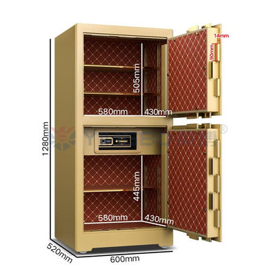 Vertical Lock Design Security commercial safe box 4 Open Ways And 3D Stereo Soft-Roll Leather H1280mm