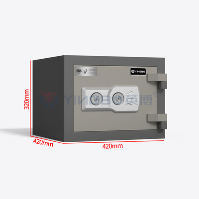 File Storage Box Fireproof Safe Box Solid Steel Double Keys Lock