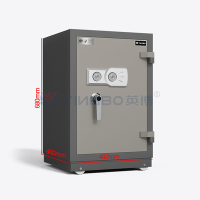 H680mm Fire Resistant Safe Box Solid Steel Latches Double Keys Lock