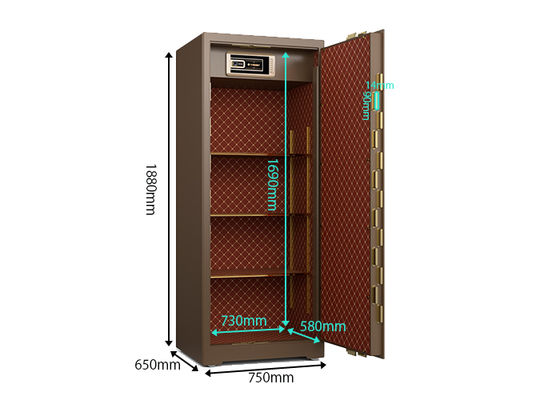 Anti-Theft Commercial Safe Boxes Alarm System Biometric Fingerprint Lock 7 Open Ways