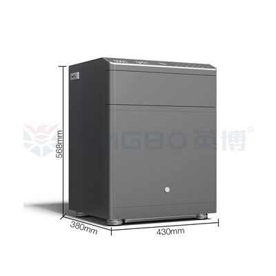 Biometric Fingerprint Nightstand Smart Safe Box Solid Steel Construction For Home Security