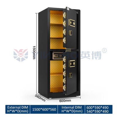 Dual-Compartment Home Safes Dual Alarm Large for Home/Office