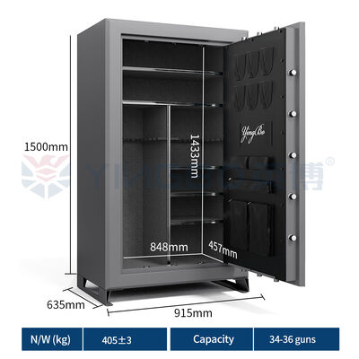 Fireproof Gun Safe Box Cabinet 1400°F Fire Protection For Commerical Home