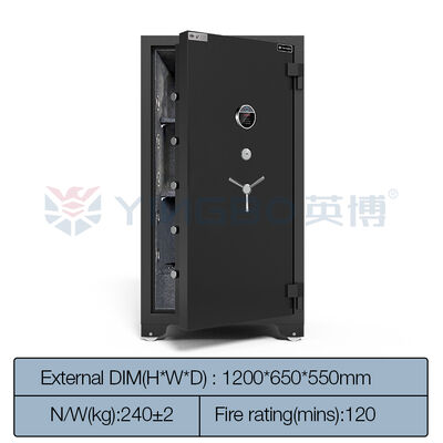 Yingbo Large Fireproof Safe 2 Hours Fireproof Best Fireproof Safe For Cash Jewelry