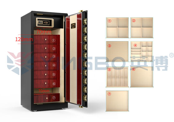 Electronic Jewelry Safe Box With Biometric Fingerprint Lock For Retailers Distributors