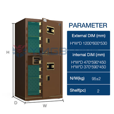 Furniture Concealed Design Home Safe Box Biometric Fingerprint Access Heavy Duty Steel Safe