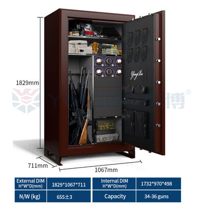 Heavy Duty Solid Steel Gun And Document Safe Anti-Pry Security Weapen Cabinet